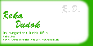 reka dudok business card